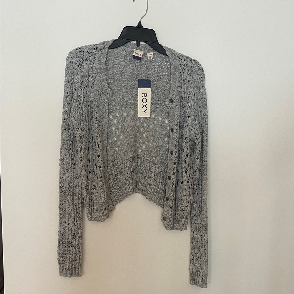 Roxy Women's Knit Gray Cardigan